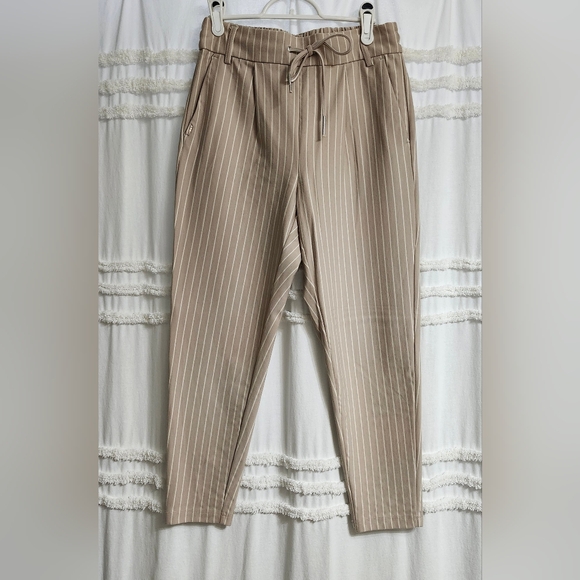 Striped Tan Women's Pants. Size Small. - Picture 3 of 11
